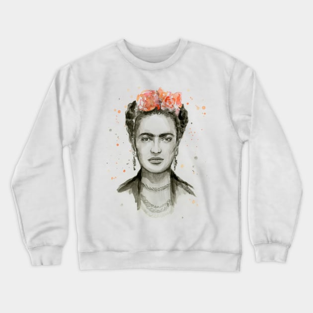 Frida Kahlo Portrait Crewneck Sweatshirt by Olechka